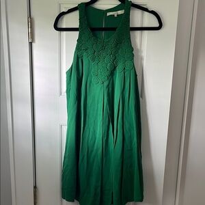 3.1 PHILLIP LIM green rosette silk dress size 4